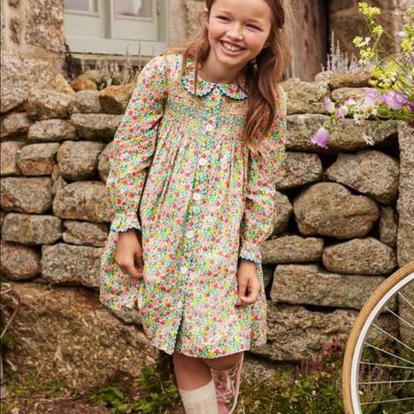 Mini Boden Other - NWT Boden Button-through Smocked Dress, size 2-3Y
